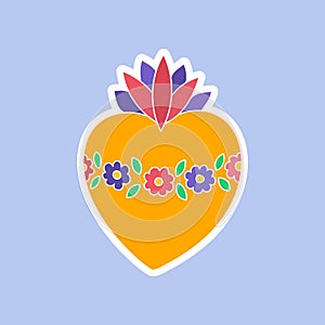 Doodle sacred heart icon