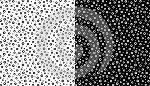 Doodle seamless circles Pattern. Black white simple animal texture. Leopard spots. Abstract vector illustration