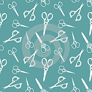 Doodle seamless scissors pattern for fabrics and linens and wrapping paper and hobbies and kids and clothes