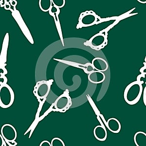 Doodle seamless scissors pattern for fabrics and linens and wrapping paper and hobbies and kids and clothes