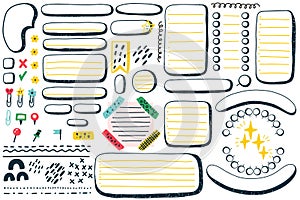 Doodle set of decorative elements for Chore Charts