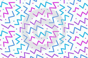 Doodle squiggle print. Neon colorful line seamless pattern.