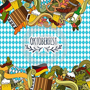 Doodle style design for Oktoberfest beer festival