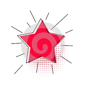 doodle style star burst with halftone effect