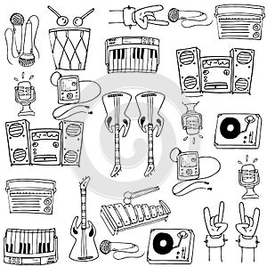 Doodle of theme music tools