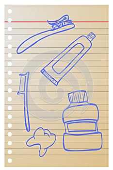 Doodle Tooth paste, tooth brush and tooth