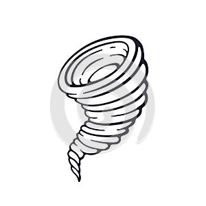 Doodle of tornado swirl