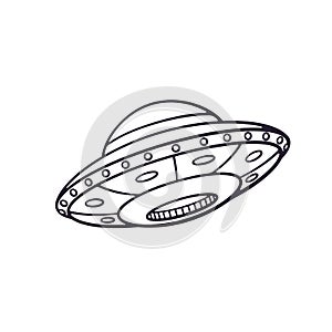 Doodle of toy UFO space ship