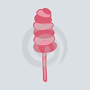 Doodle twisted candy illustration