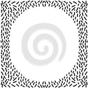 Doodle vector pattern black lines line segments hand-drawn pattern, dashed dotted grid, dash black lines on white background,