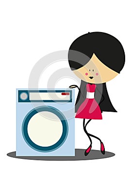 Doodle Washing with washing machine - Full Color