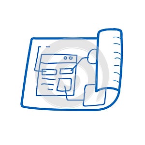 Doodle of website template layout