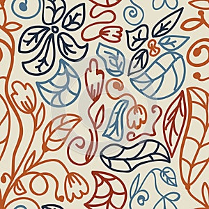 Doodles seamless pattern