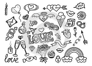 Doodles for Valentine`s Day