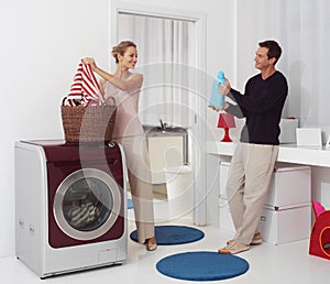 Dooing laundry with washing machine