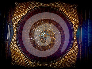 Doomed ceiling in the Alcazar Palace Seville Spain