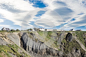 Doon houses on the cliff edge photo