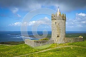 Doonagore Castle at the Atlantic near Doolin