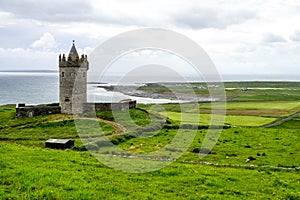 Doonagore castle near Doolin in Ireland, Europe