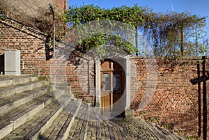 Door on the 400 steps stairway, Liege