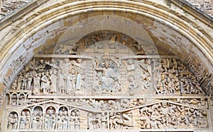 Door of Abbey Church of Saint Foy, Conques photo