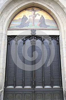 Door of the All Saints' Church, Wittenberg photo