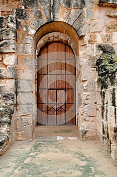 Door in the Ancient Roman amphitheater in El Jem