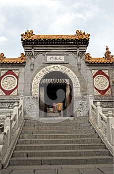 Door of the ancient temple.