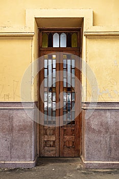 door of antique train station that now is a cultural space (Estacao Cultura) in Campinas city, Sao Paulo state, Brazil photo