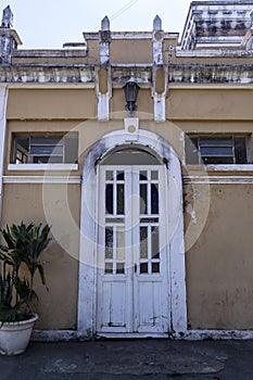 door of antique train station that now is a cultural space (Estacao Cultura) in Campinas city, Sao Paulo state, Brazil photo