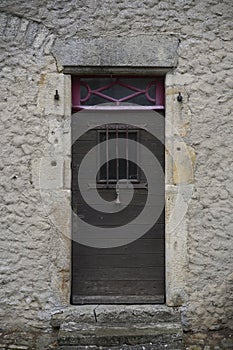 Door antique wood lattice window