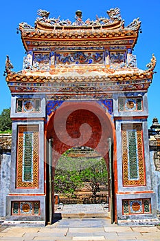 Door Art In Hue Imperial Tomb of Tu Duc, Vietnam UNESCO World Heritage Site