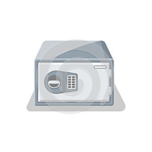 Door bank vault with electronic combination lock