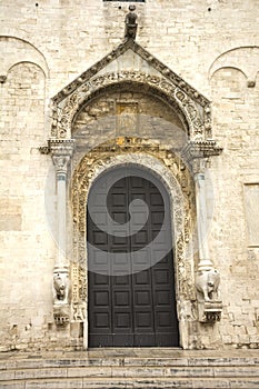 Door of Basilica of Saint Nicholas in Bari, Italy