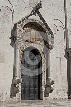 Door of Basilica of Saint Nicholas in Bari, Italy.