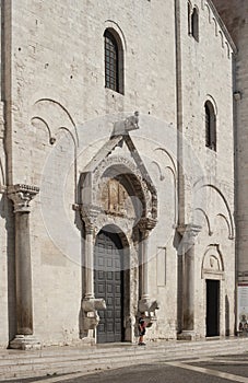 Door of Basilica of Saint Nicholas in Bari, Italy.