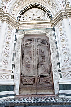 Door of basilica Santa Croce