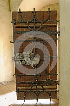 Door in Biertan Fortified Church, Romania