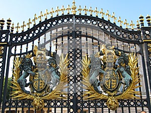 The door of Buckingham Palace, London