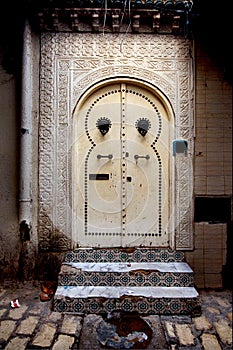 door in the casbha of sousse in tunisia