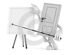 Door character with blank whiteboard