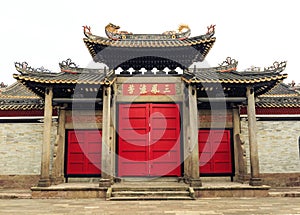 door of Chinese ancient building China Asia