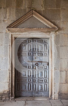 Door of a church in Labin