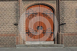 Door Of The Church Onze Lieve Vrouwe Ten Hemelopneming At Apeldoorn The Netherlands 2018