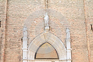 Door of church in Venice photo