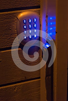 Door code lock photo