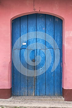 Door of a colonial house in Trinidad, Cuba