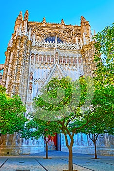 The Door of Conception Puerta de la Concepcion of Seville Cathedral, Spain