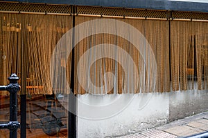 Door curtain valance of a Southeast Asian style restaurant in Central, Hong Kong