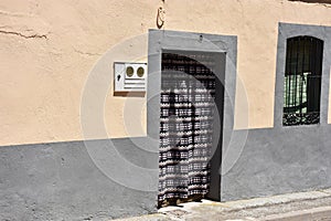 Door curtains on a doorway in Pesquero del Duero photo